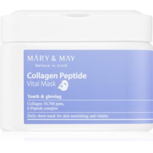 MARY & MAY Collagen Peptide Vital Mask set de măști textile cu efect antirid 30 buc-ro