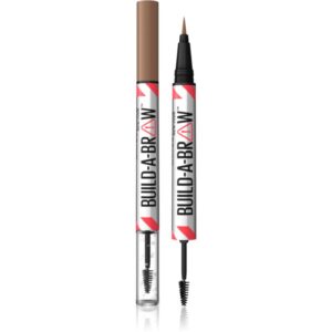 MAYBELLINE NEW YORK Build-A-Brow creion dermatograf cu două capete pentru sprâncene pentru fixare și formă culoare 255 Soft Brown 1 buc-Țena