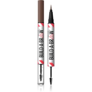 MAYBELLINE NEW YORK Build-A-Brow creion dermatograf cu două capete pentru sprâncene pentru fixare și formă culoare 257 Medium Brown 1 buc-ro