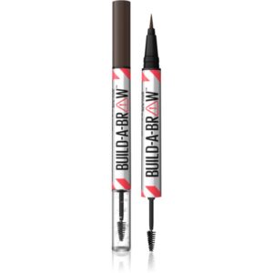 MAYBELLINE NEW YORK Build-A-Brow creion dermatograf cu două capete pentru sprâncene pentru fixare și formă culoare 260 Deep Brown 1 buc-Țena