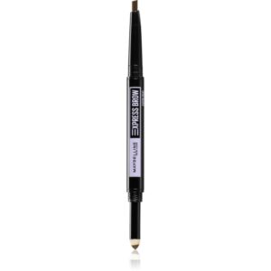 MAYBELLINE NEW YORK Express Brow Satin Duo creion pentru sprâncene pulbere duo culoare 02 - Medium Brown-ro