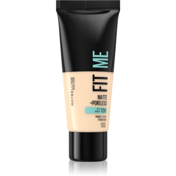 MAYBELLINE NEW YORK Fit Me! Matte+Poreless machiaj mat pentru piele normală și grasă culoare 100 Warm Ivory 30 ml-ro