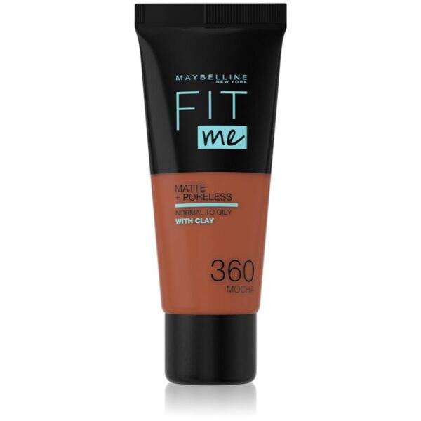 MAYBELLINE NEW YORK Fit Me! Matte+Poreless machiaj mat pentru piele normală și grasă culoare 360 Mocha 30 ml-ro
