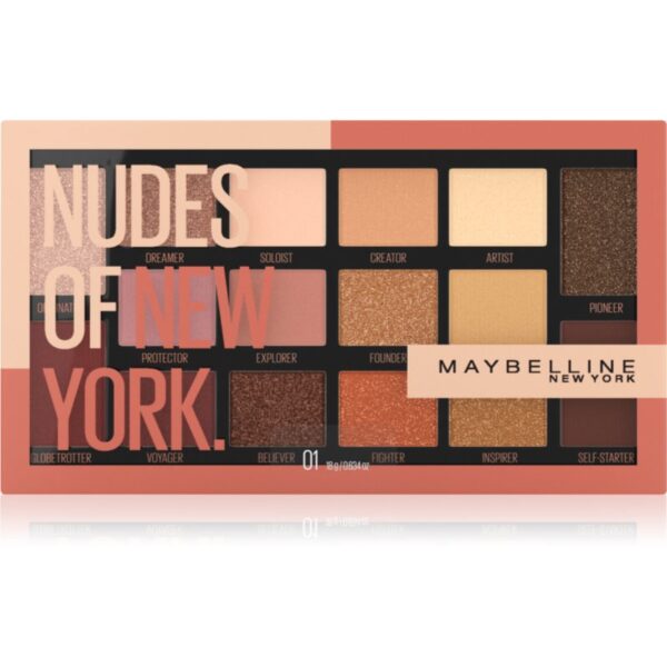MAYBELLINE NEW YORK Nudes Of New York paletă cu farduri de ochi 18 g-Țena