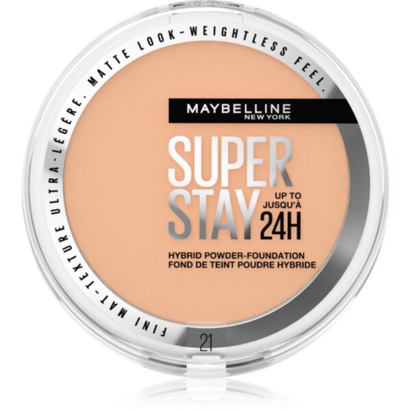 MAYBELLINE NEW YORK SuperStay 24H Hybrid Powder-Foundation pudra compacta pentru un aspect mat culoare 21 9 g-ro
