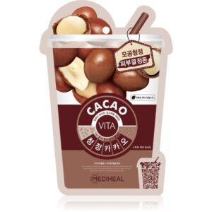 MEDIHEAL Vita Mask Cacao masca pentru celule pentru a improspata porii si pielea cu aspect obosit 20 ml-Țena