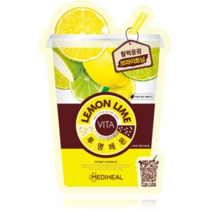 MEDIHEAL Vita Mask Lemon Lime mască textilă iluminatoare 20 ml-Țena
