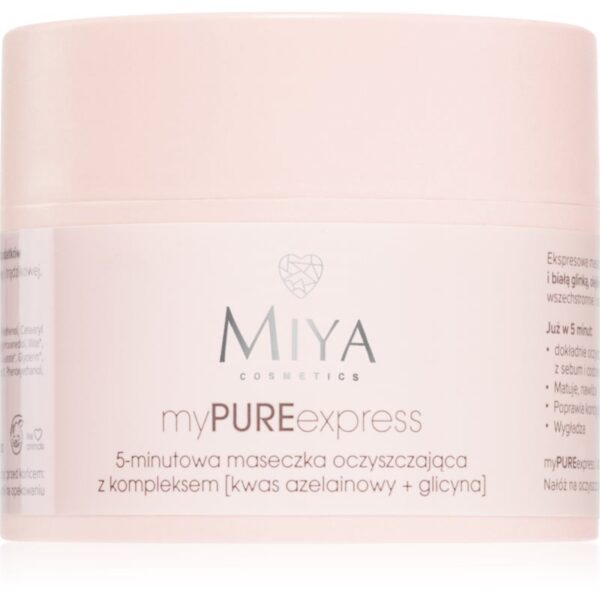 MIYA Cosmetics myPUREexpress masca de curatare pentru reducerea sebumului si minimalizarea porilor 50 g-ro