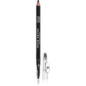 MUA Makeup Academy Brow Define creion de sprancene de lunga durata cu pensula culoare Black 1