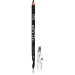 MUA Makeup Academy Brow Define creion de sprancene de lunga durata cu pensula culoare Dark Brown 1