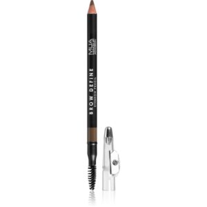 MUA Makeup Academy Brow Define creion de sprancene de lunga durata cu pensula culoare Mid Brown 1
