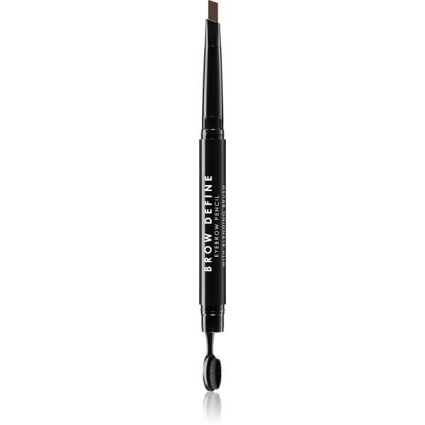 MUA Makeup Academy Brow Define creion pentru sprancene cu pensula culoare Dark Brown 0