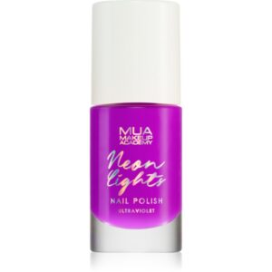 MUA Makeup Academy Neon Lights lac de unghii cu stralucire neon culoare Ultraviolet 8 ml-ro