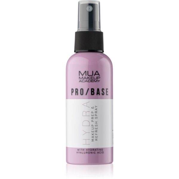 MUA Makeup Academy PRO/BASE Hydra Spray facial pentru fixare machiajului cu acid hialuronic 70 ml-Țena