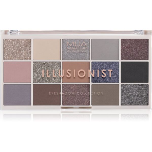 MUA Makeup Academy Professional 15 Shade Palette paletă cu farduri de ochi culoare Illusionist 12 g-ro