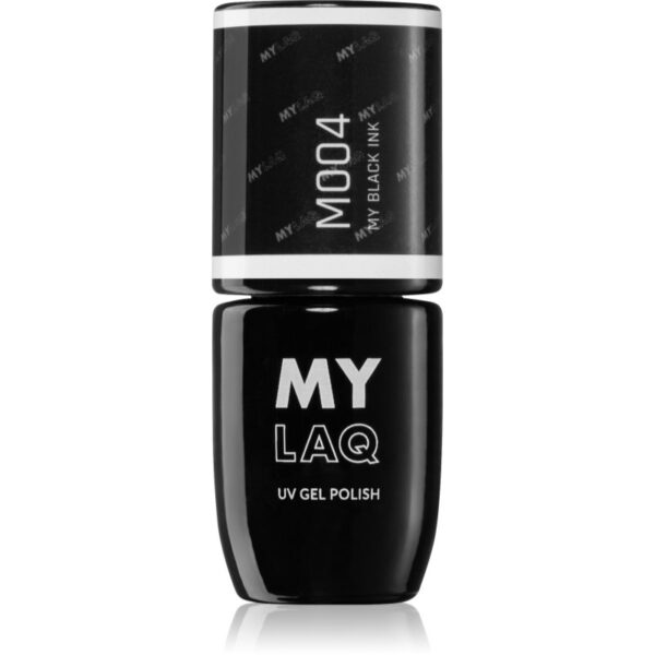 MYLAQ UV Gel Polish lac de unghii sub forma de gel culoare My Black Ink 5 ml-ro