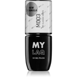 MYLAQ UV Gel Polish lac de unghii sub forma de gel culoare My Classic White 5 ml-ro