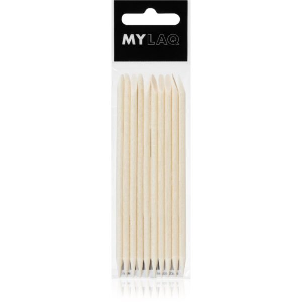 MYLAQ Wooden Sticks cuticule din lemn de presa 10 buc-Țena