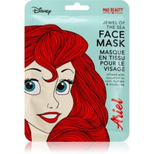 Mad Beauty Disney Princess Ariel mască textilă hidratantă cu extracte de castravete 25 ml-ro