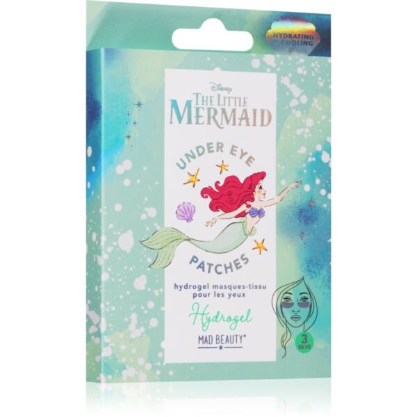 Mad Beauty The Little Mermaid masca de hidratare si luminozitate zona ochilor 3x2 buc-ro