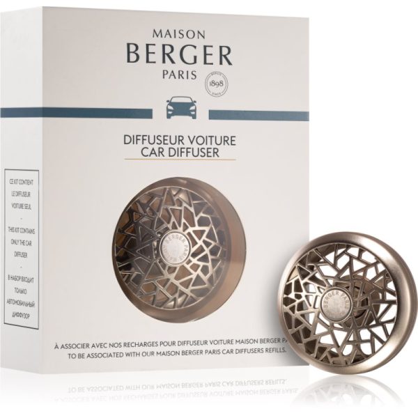 Maison Berger Paris Graphic suport auto pentru miros Clip (Matte Nickel) 1 buc-Țena