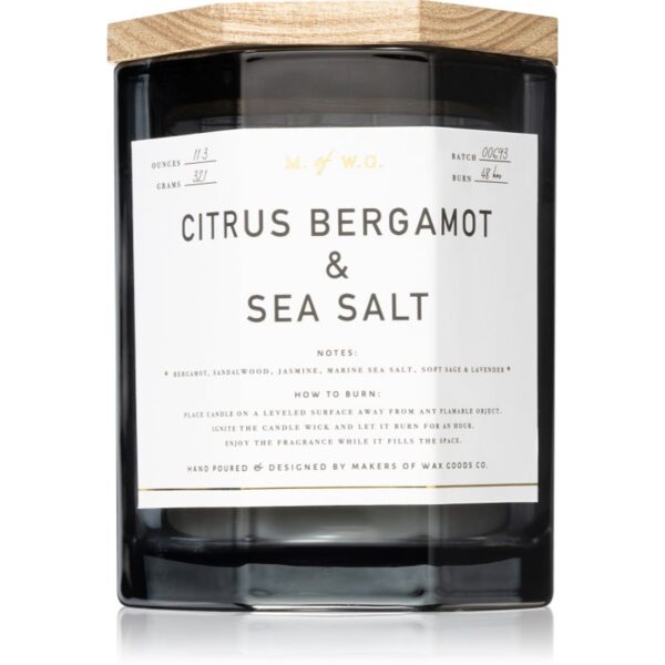 Makers of Wax Goods Citrus Bergamot & Sea Salt lumânare parfumată 321 g-Țena