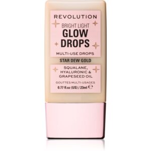 Makeup Revolution Bright Light Glow Drops iluminator lichid culoare Golden Star Dew 23 ml-ro