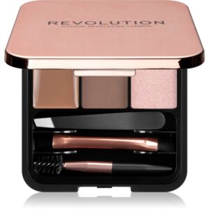 Makeup Revolution Brow Sculpt Kit set pentru sprancene perfecte culoare Brown 2.2 g-Țena