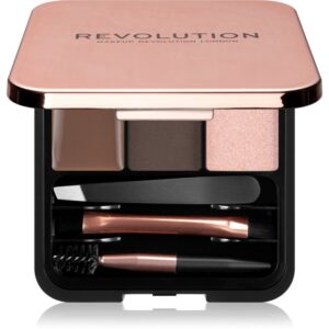 Makeup Revolution Brow Sculpt Kit set pentru sprancene perfecte culoare Dark 2.2 g-Țena