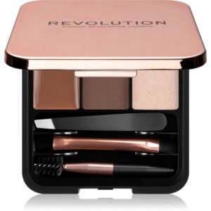 Makeup Revolution Brow Sculpt Kit set pentru sprancene perfecte culoare Medium 2.2 g-ro