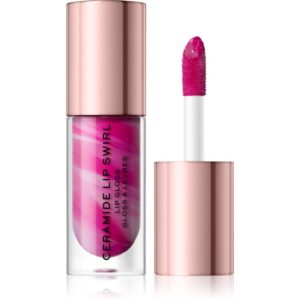 Makeup Revolution Ceramide Swirl lip gloss hidratant culoare Berry Pink 4