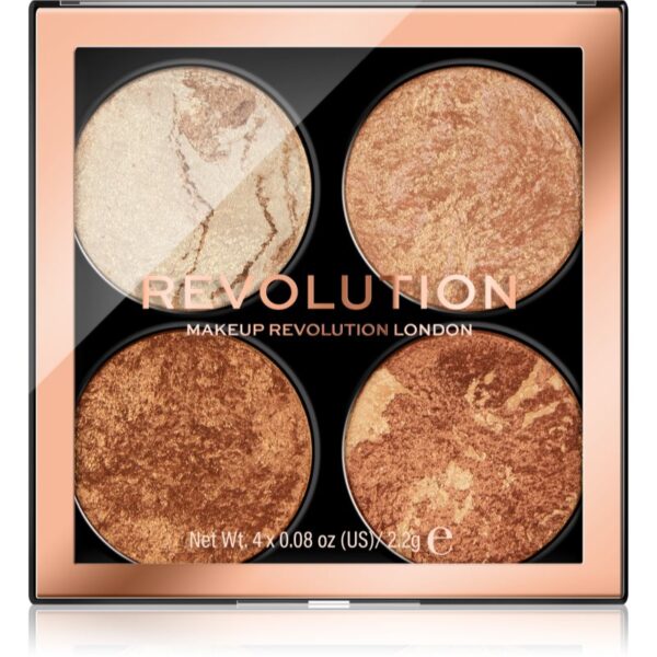 Makeup Revolution Cheek Kit paletă de farduri pentru obraji culoare Don’t Hold Back 4 x 2.2 g-ro