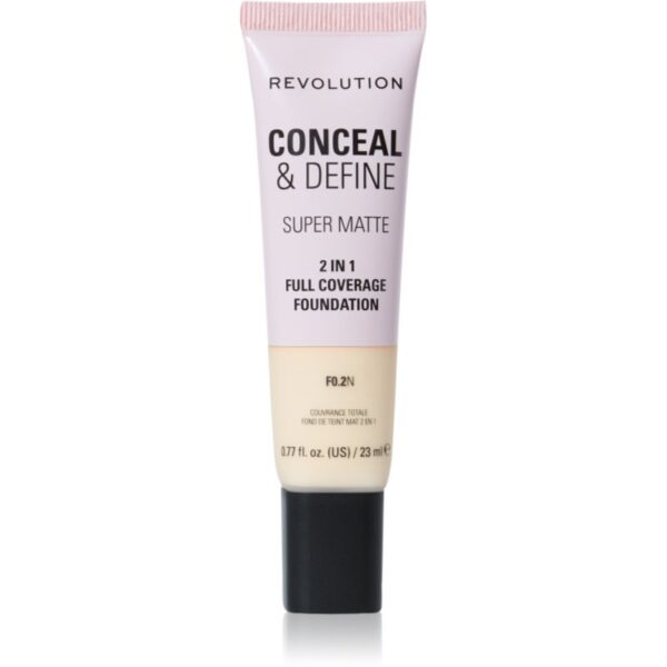 Makeup Revolution Conceal & Define machiaj cu efect matifiant culoare F0.2N 23 ml-ro