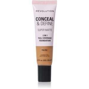 Makeup Revolution Conceal & Define machiaj cu efect matifiant culoare F12.7NC 23 ml-Țena