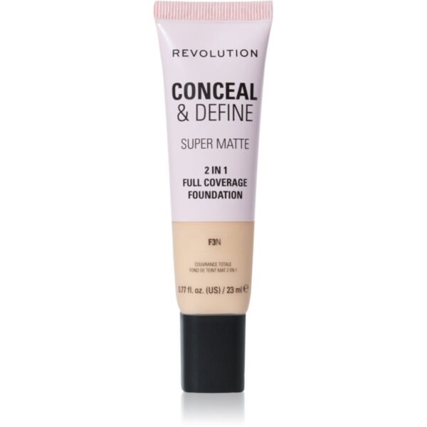 Makeup Revolution Conceal & Define machiaj cu efect matifiant culoare F3N 23 ml-ro