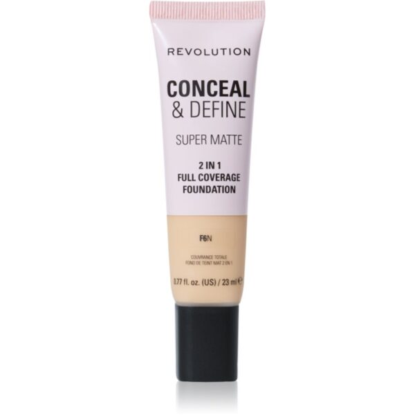 Makeup Revolution Conceal & Define machiaj cu efect matifiant culoare F6N 23 ml-ro