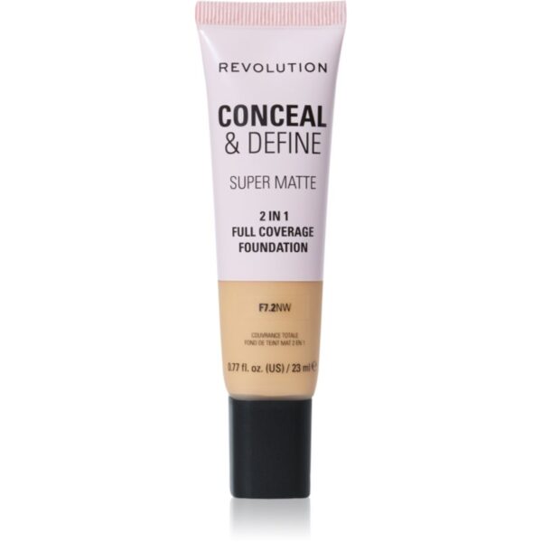Makeup Revolution Conceal & Define machiaj cu efect matifiant culoare F7.2NW 23 ml-ro