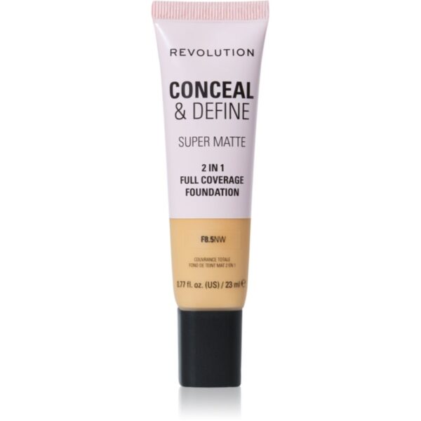 Makeup Revolution Conceal & Define machiaj cu efect matifiant culoare F8.5NW 23 ml-ro
