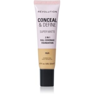 Makeup Revolution Conceal & Define machiaj cu efect matifiant culoare F9.2N 23 ml-Țena
