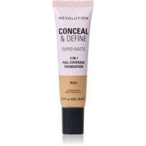 Makeup Revolution Conceal & Define machiaj cu efect matifiant culoare F9.7W 23 ml-Țena