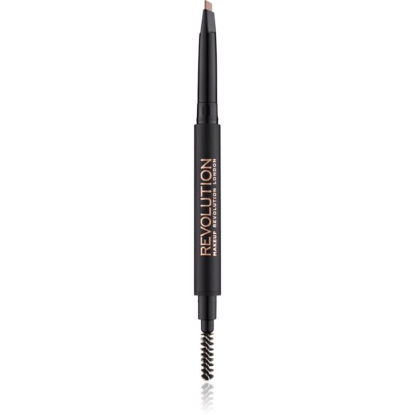 Makeup Revolution Duo Brow Definer creion sprâncene precise culoare Brown 0.15 g-Țena