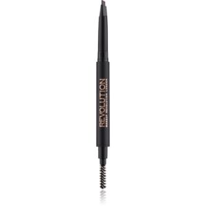 Makeup Revolution Duo Brow Definer creion sprâncene precise culoare Dark Brown 0.15 g-Țena