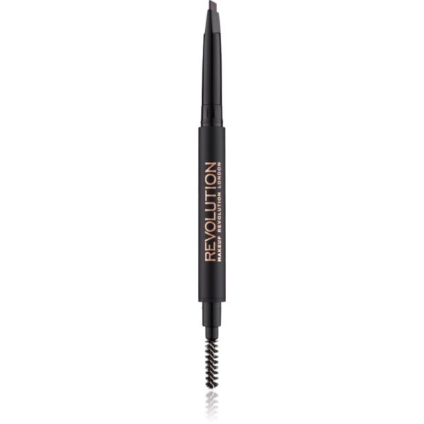 Makeup Revolution Duo Brow Definer creion sprâncene precise culoare Dark Brown 0.15 g-Țena