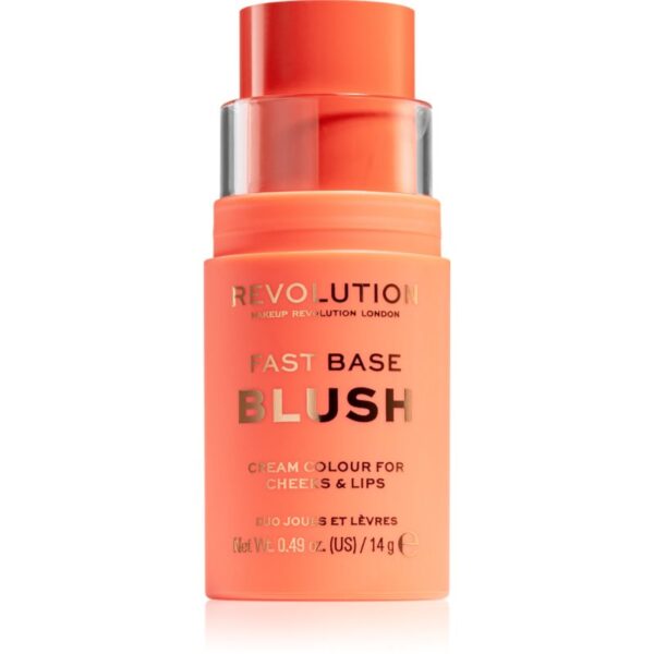 Makeup Revolution Fast Base balsam tonic  pentru buze si obraji culoare Peach 14 g-ro