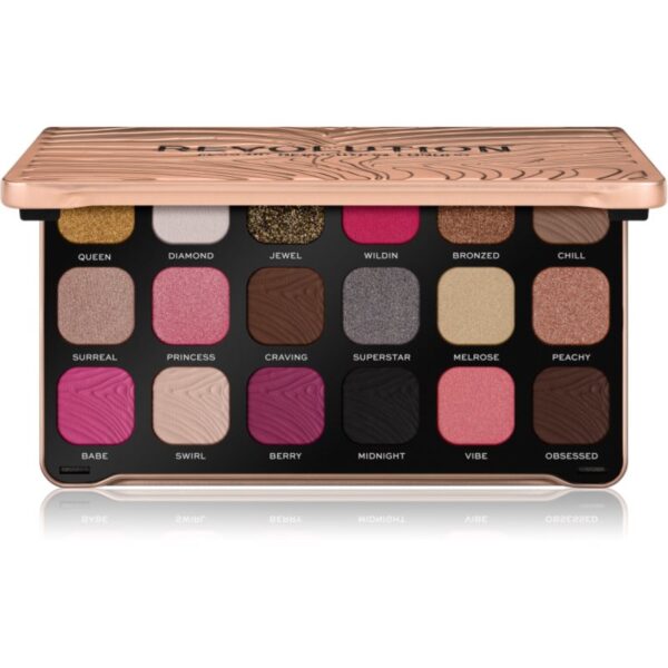 Makeup Revolution Forever Flawless paleta farduri de ochi culoare Bare Pink 18 x 1.1 g-ro