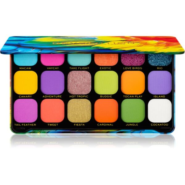 Makeup Revolution Forever Flawless paleta farduri de ochi culoare Bird of Paradise 18 x 1.1 g-ro