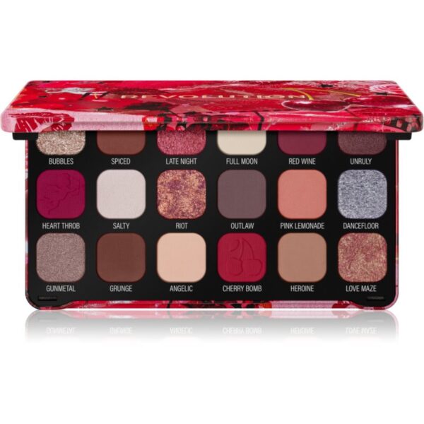 Makeup Revolution Forever Flawless paleta farduri de ochi culoare Cherry Rebel 18x1.1 g-Țena