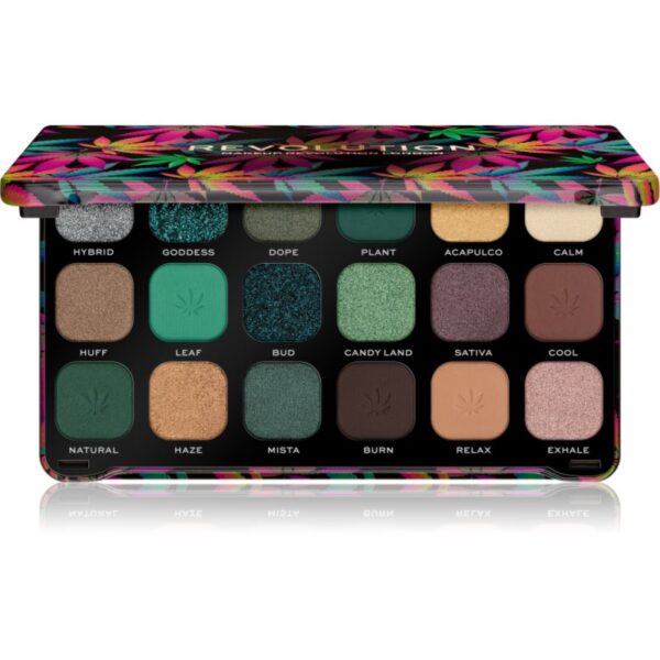 Makeup Revolution Forever Flawless paleta farduri de ochi culoare Chilled 18 x 1.1 g-Țena