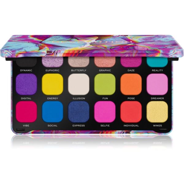 Makeup Revolution Forever Flawless paleta farduri de ochi culoare Digi Butterfly 18 x 1.1 g-ro