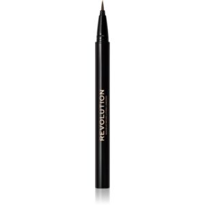 Makeup Revolution Hair Stroke Brow Pen creion pentru sprancene culoare Medium Brown 0.5 ml-Țena